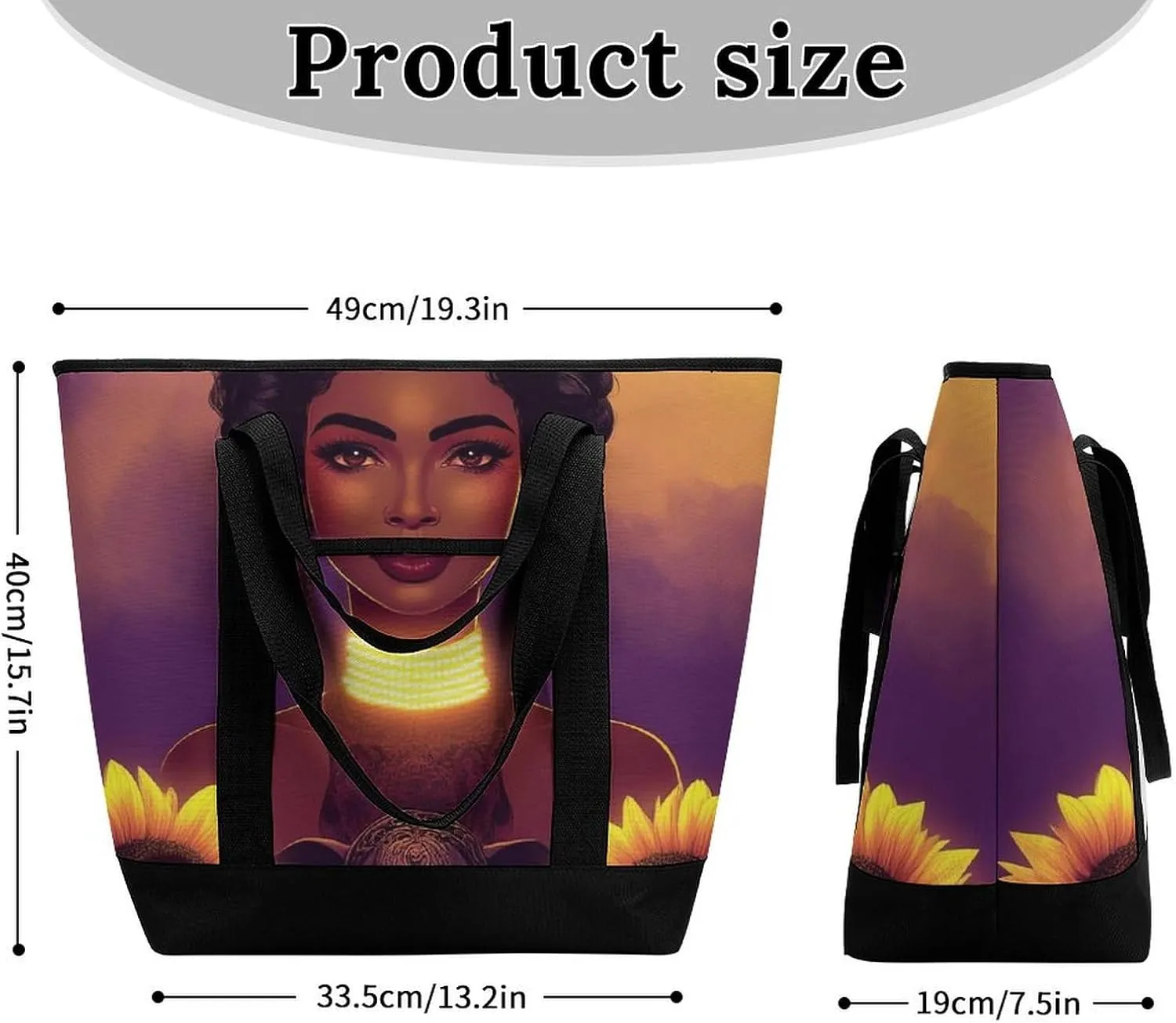 Fashionable Commuter Tote Bag Large Insulated Work Handbag