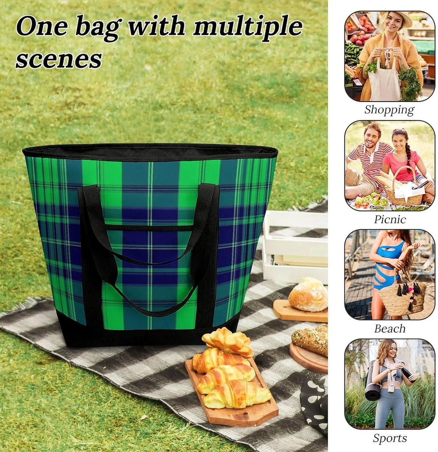 Fashionable Commuter Tote Bag Large Insulated Work Handbag