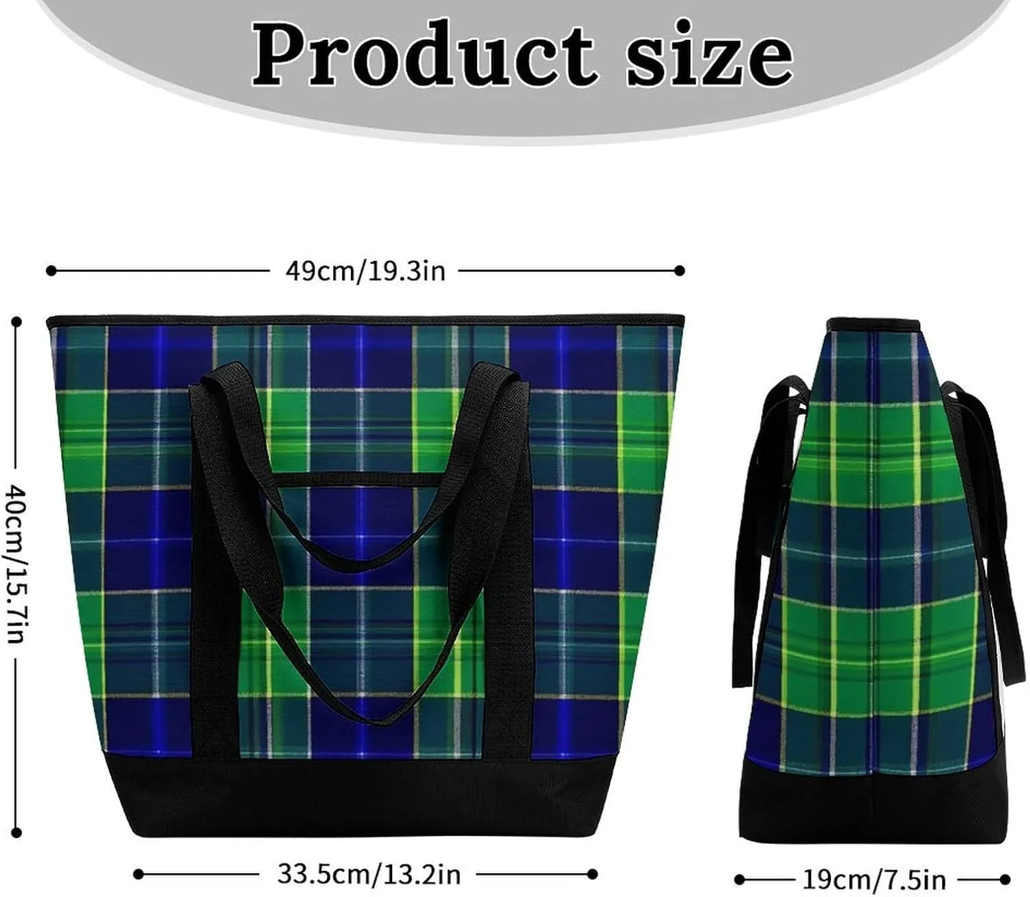 Fashionable Commuter Tote Bag Large Insulated Work Handbag