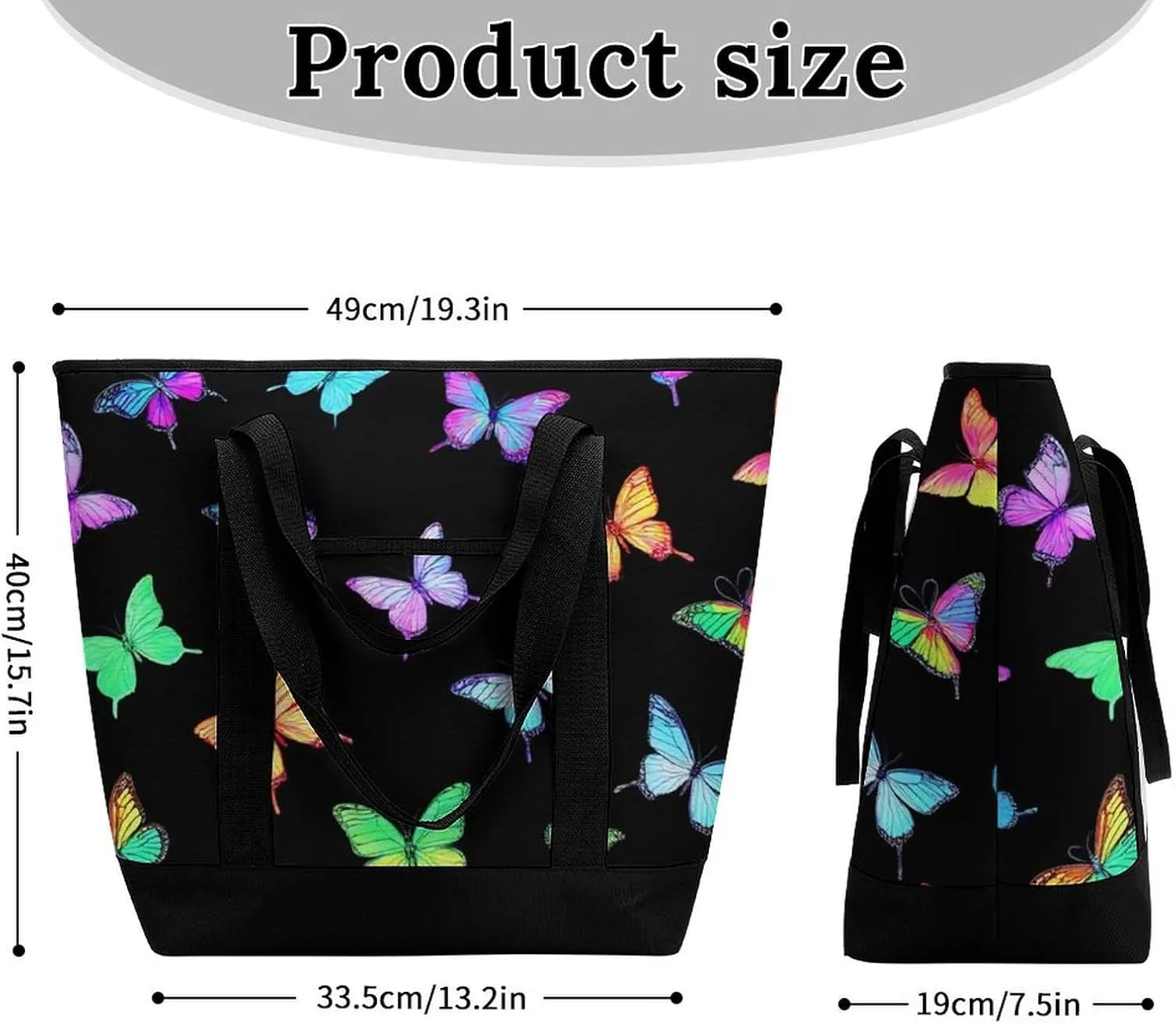 Fashionable Commuter Tote Bag Large Insulated Work Handbag