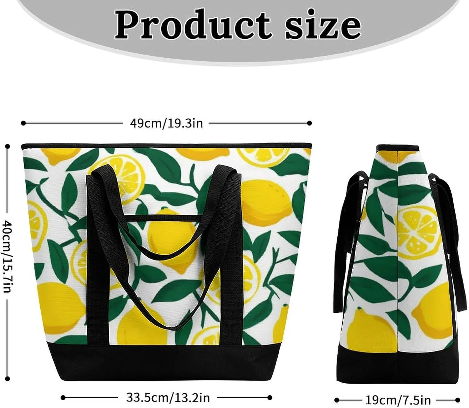 Fashionable Commuter Tote Bag Large Insulated Work Handbag