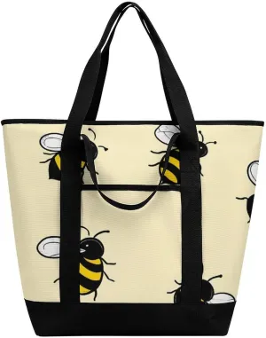 Fashionable Commuter Tote Bag Large Insulated Work Handbag