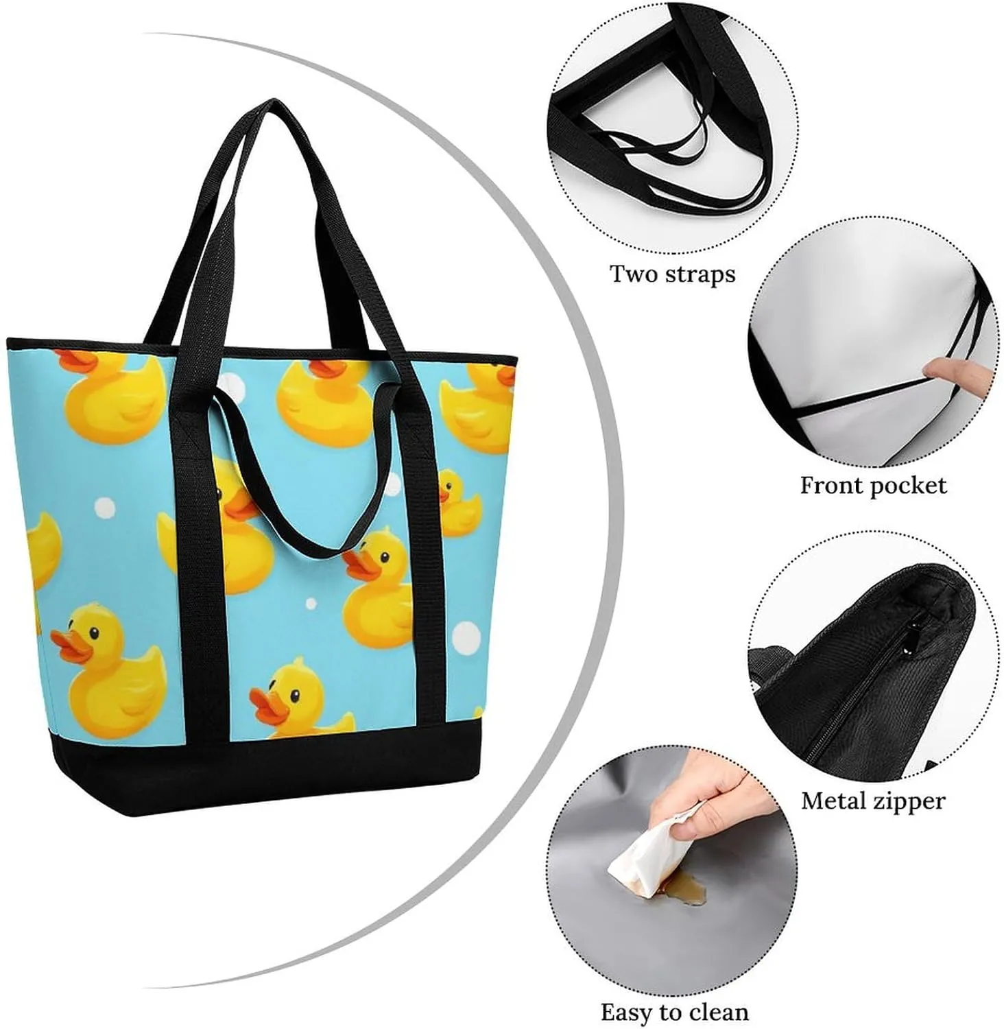 Fashionable Commuter Tote Bag Large Insulated Work Handbag