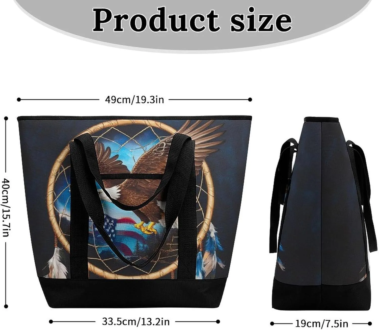 Fashionable Commuter Tote Bag Large Insulated Work Handbag