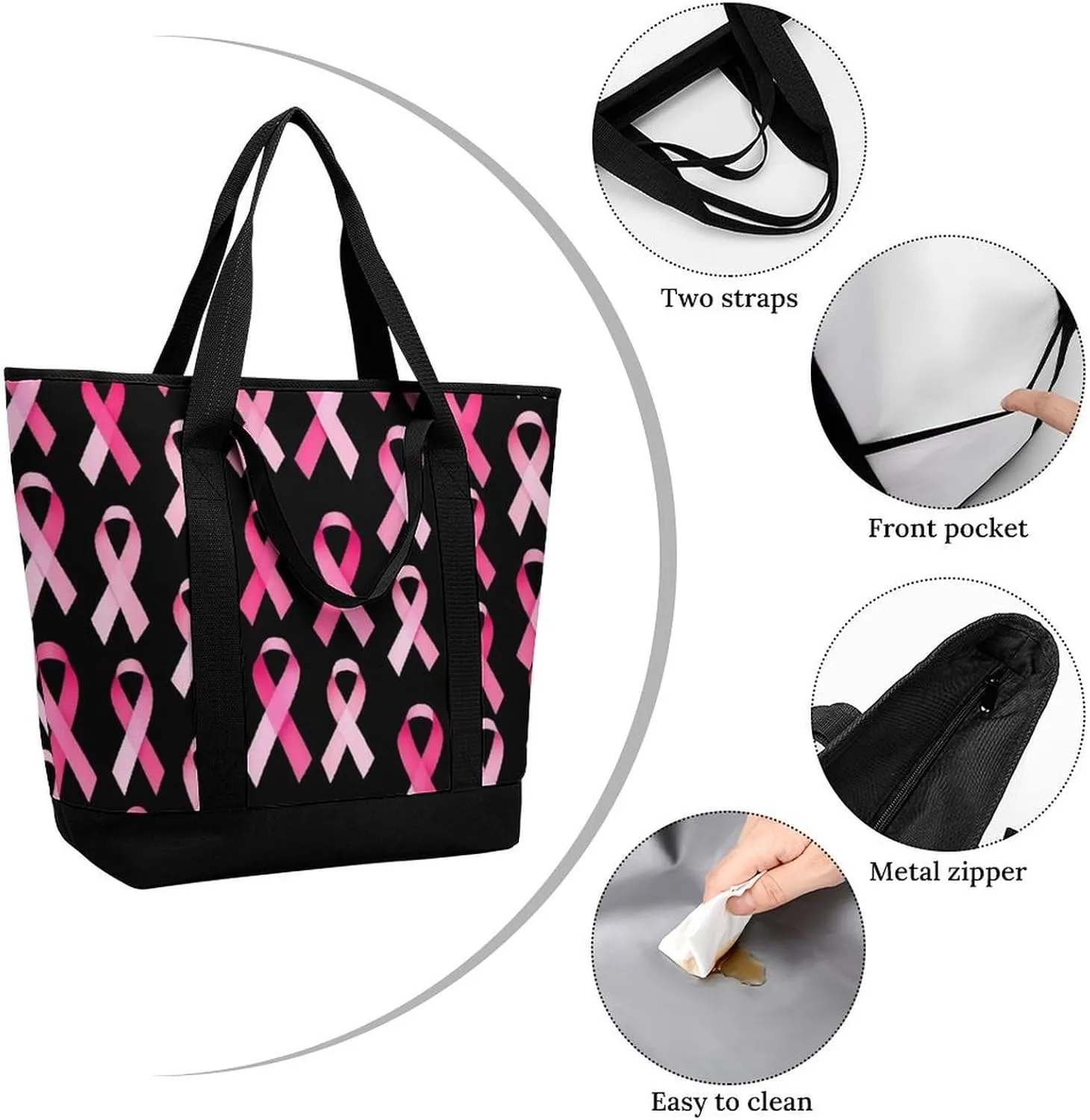 Fashionable Commuter Tote Bag Large Insulated Work Handbag