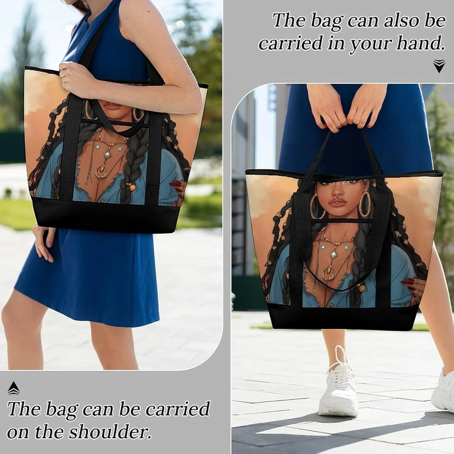Fashionable Commuter Tote Bag Large Insulated Work Handbag