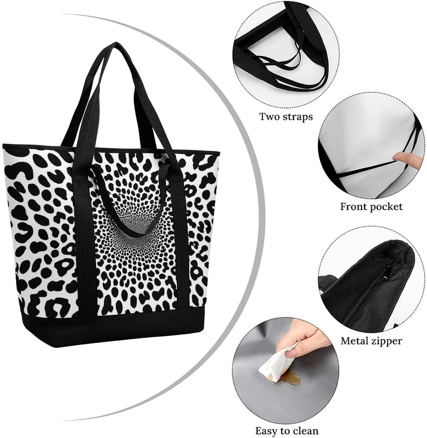 Fashionable Commuter Tote Bag Large Insulated Work Handbag