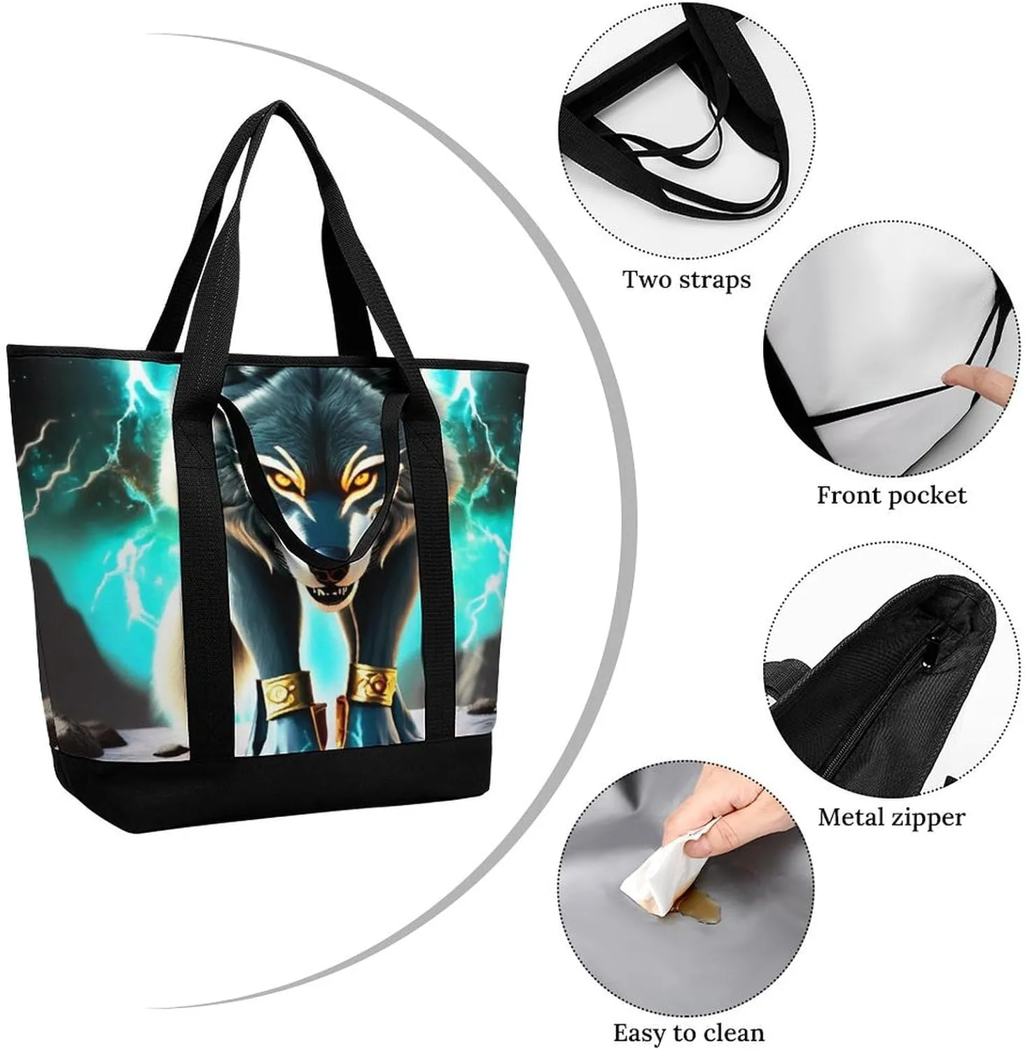 Fashionable Commuter Tote Bag Large Insulated Work Handbag