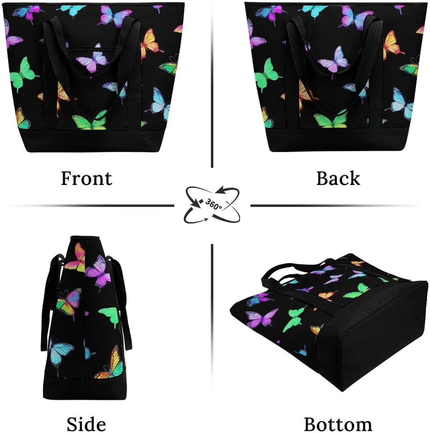 Fashionable Commuter Tote Bag Large Insulated Work Handbag