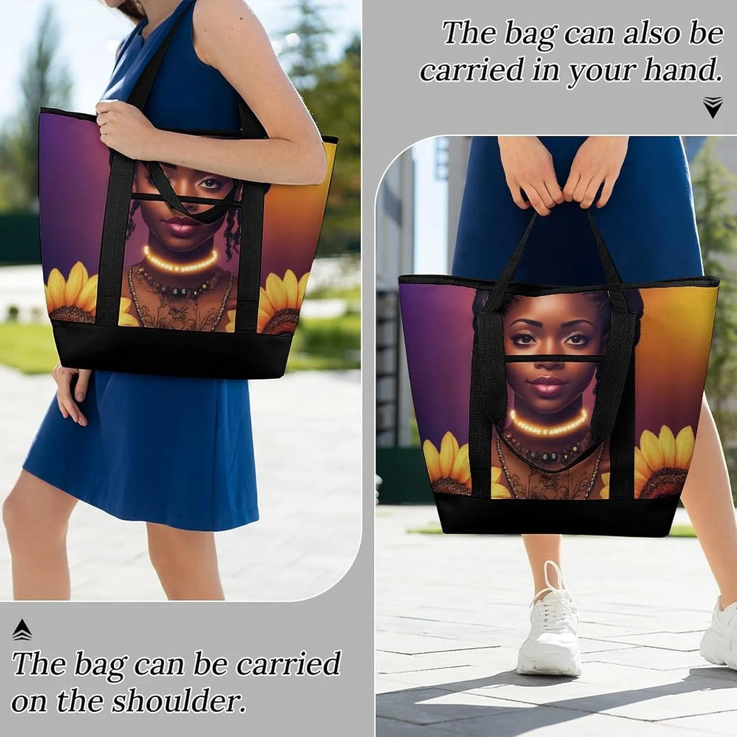 Fashionable Commuter Tote Bag Large Insulated Work Handbag