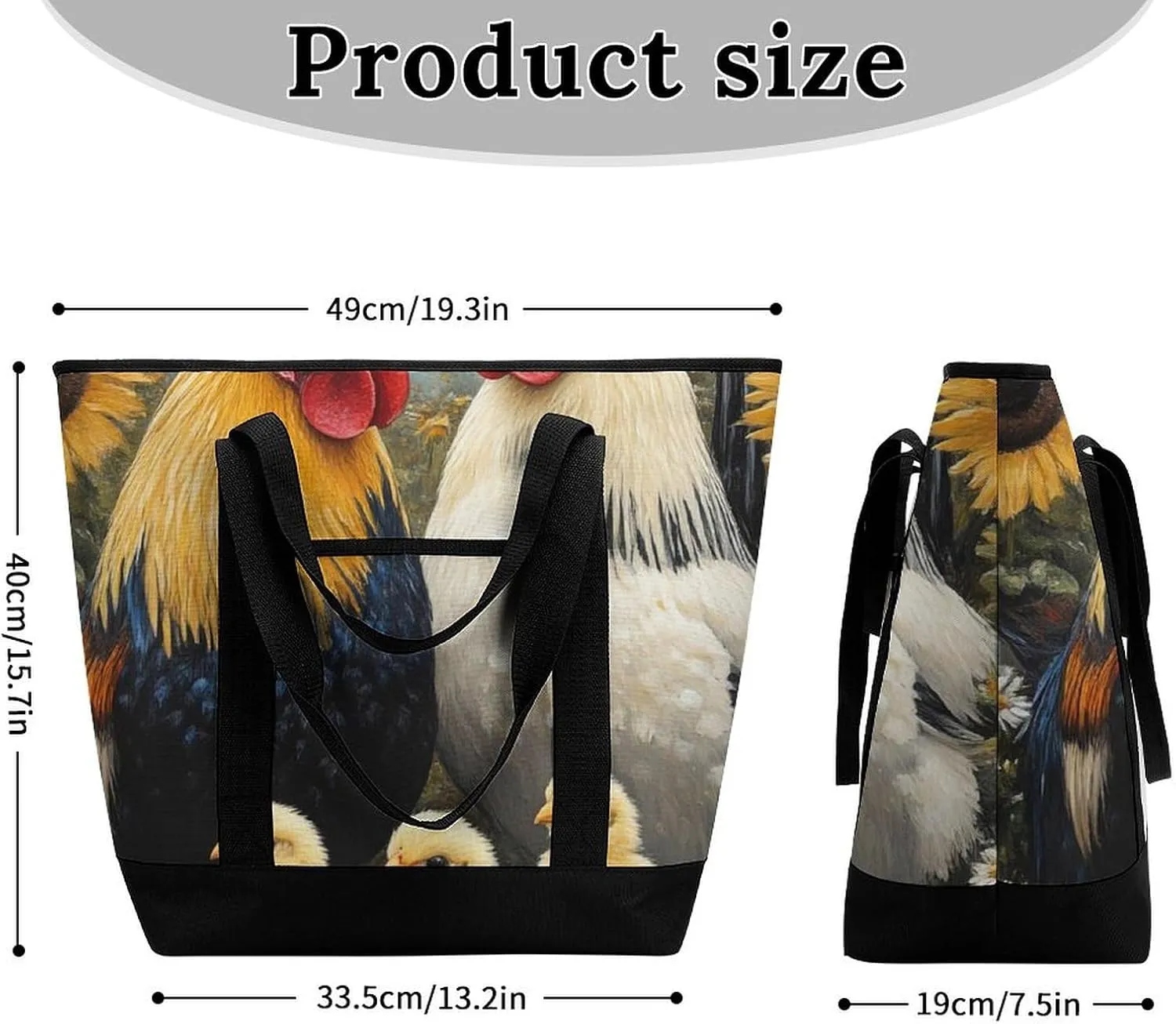 Fashionable Commuter Tote Bag Large Insulated Work Handbag