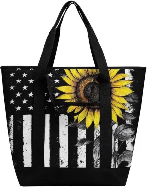Fashionable Commuter Tote Bag Large Insulated Work Handbag