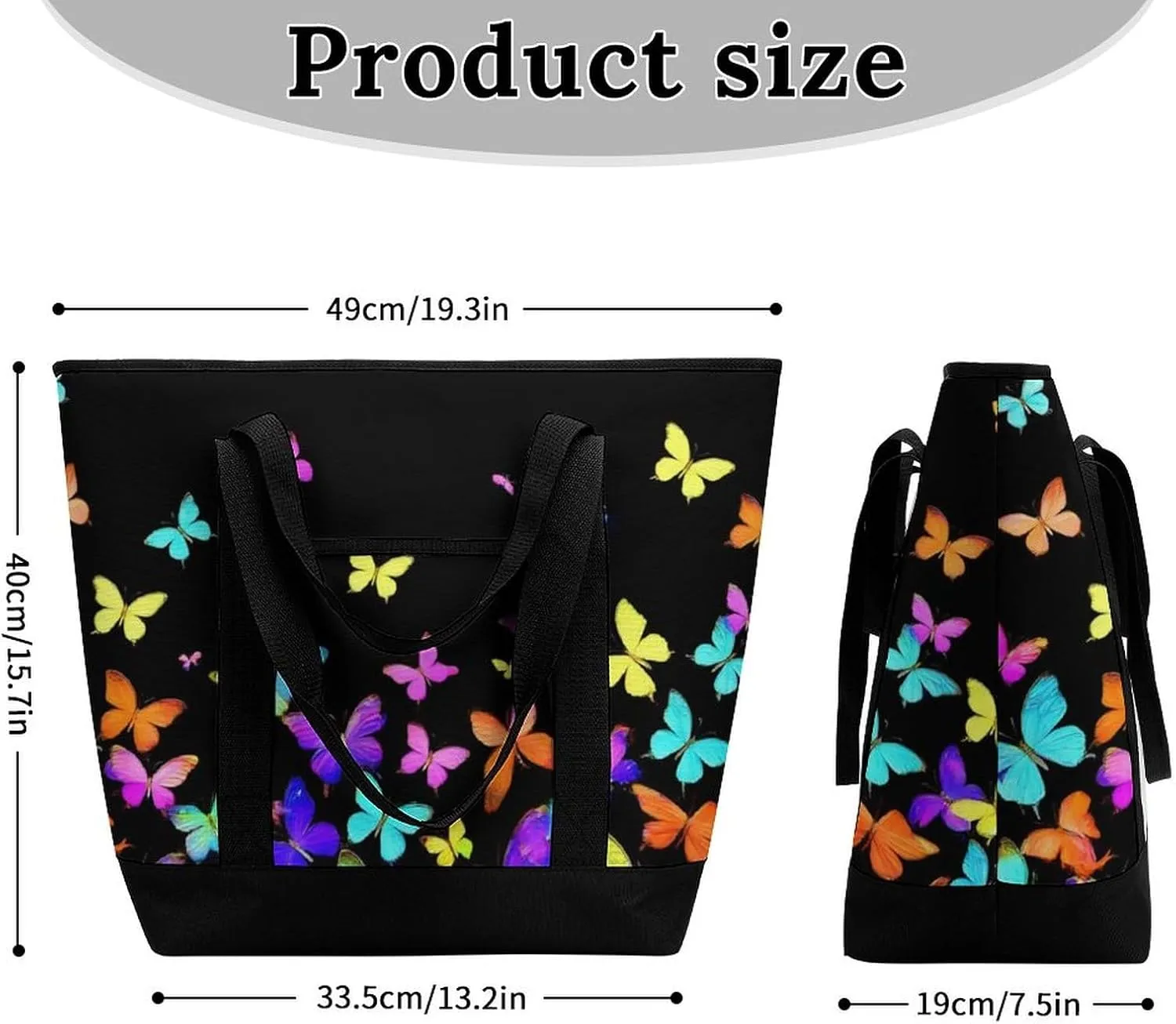 Fashionable Commuter Tote Bag Large Insulated Work Handbag
