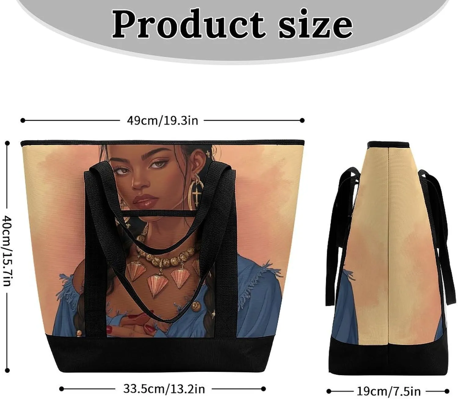 Fashionable Commuter Tote Bag Large Insulated Work Handbag
