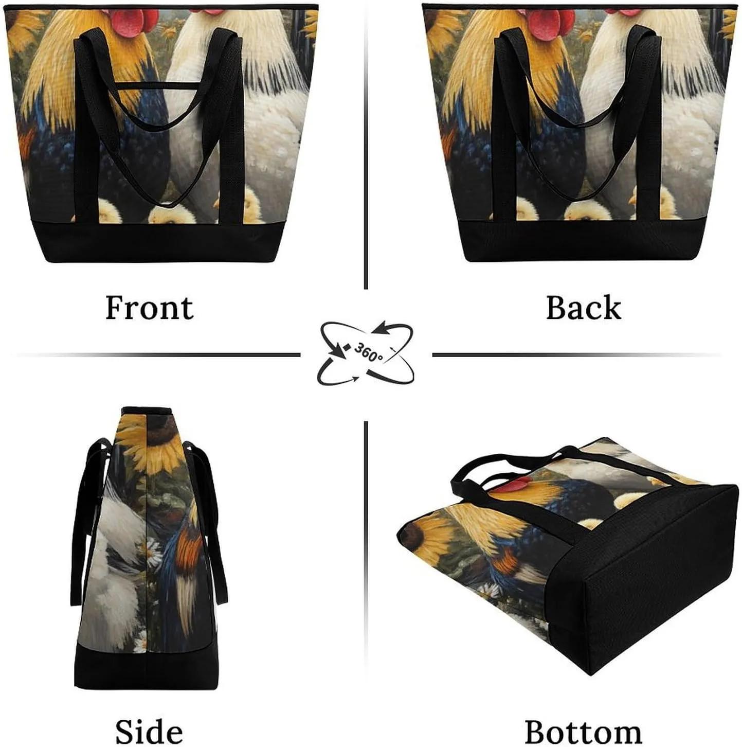 Fashionable Commuter Tote Bag Large Insulated Work Handbag