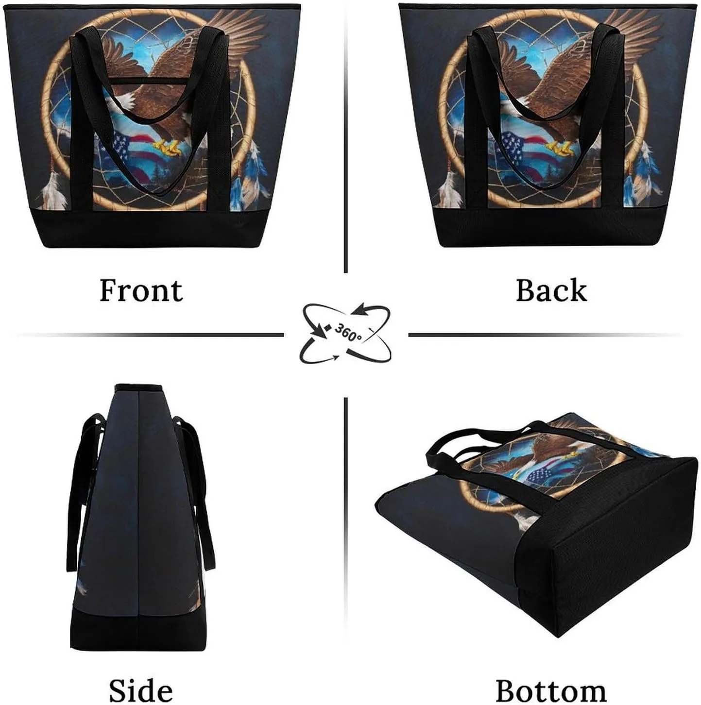 Fashionable Commuter Tote Bag Large Insulated Work Handbag
