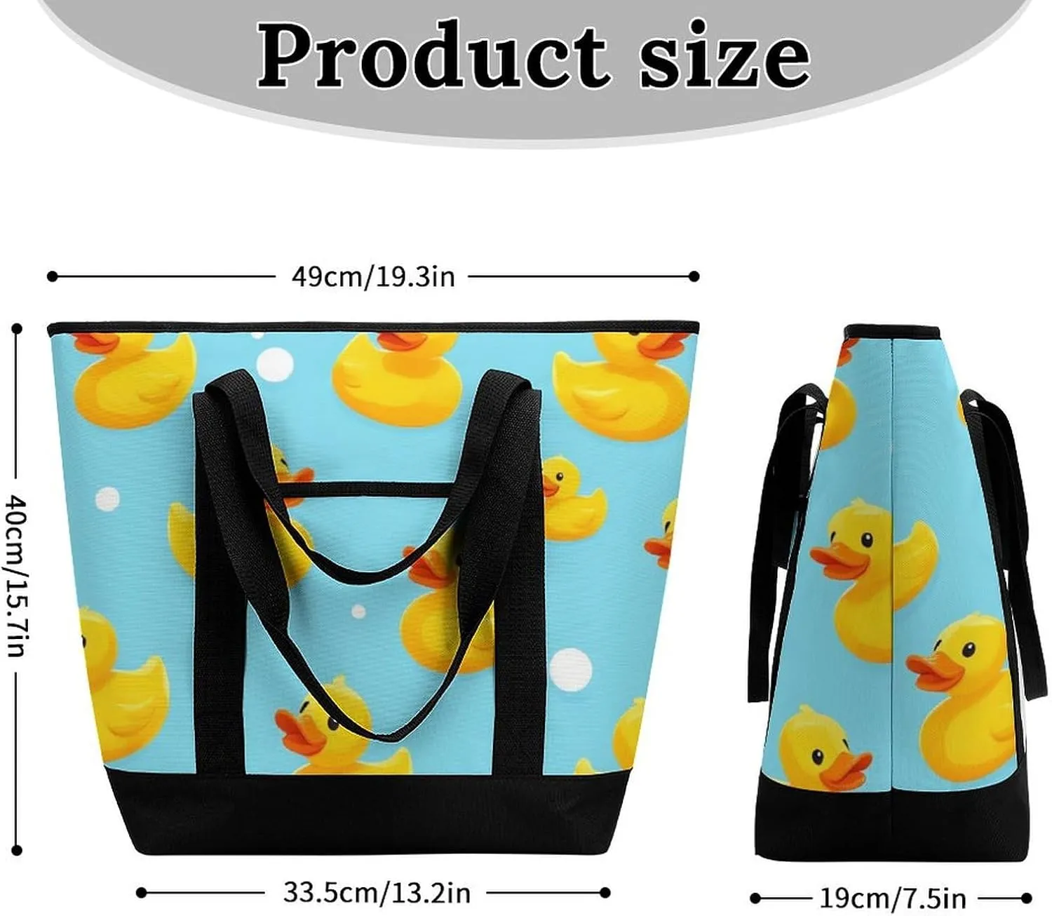 Fashionable Commuter Tote Bag Large Insulated Work Handbag