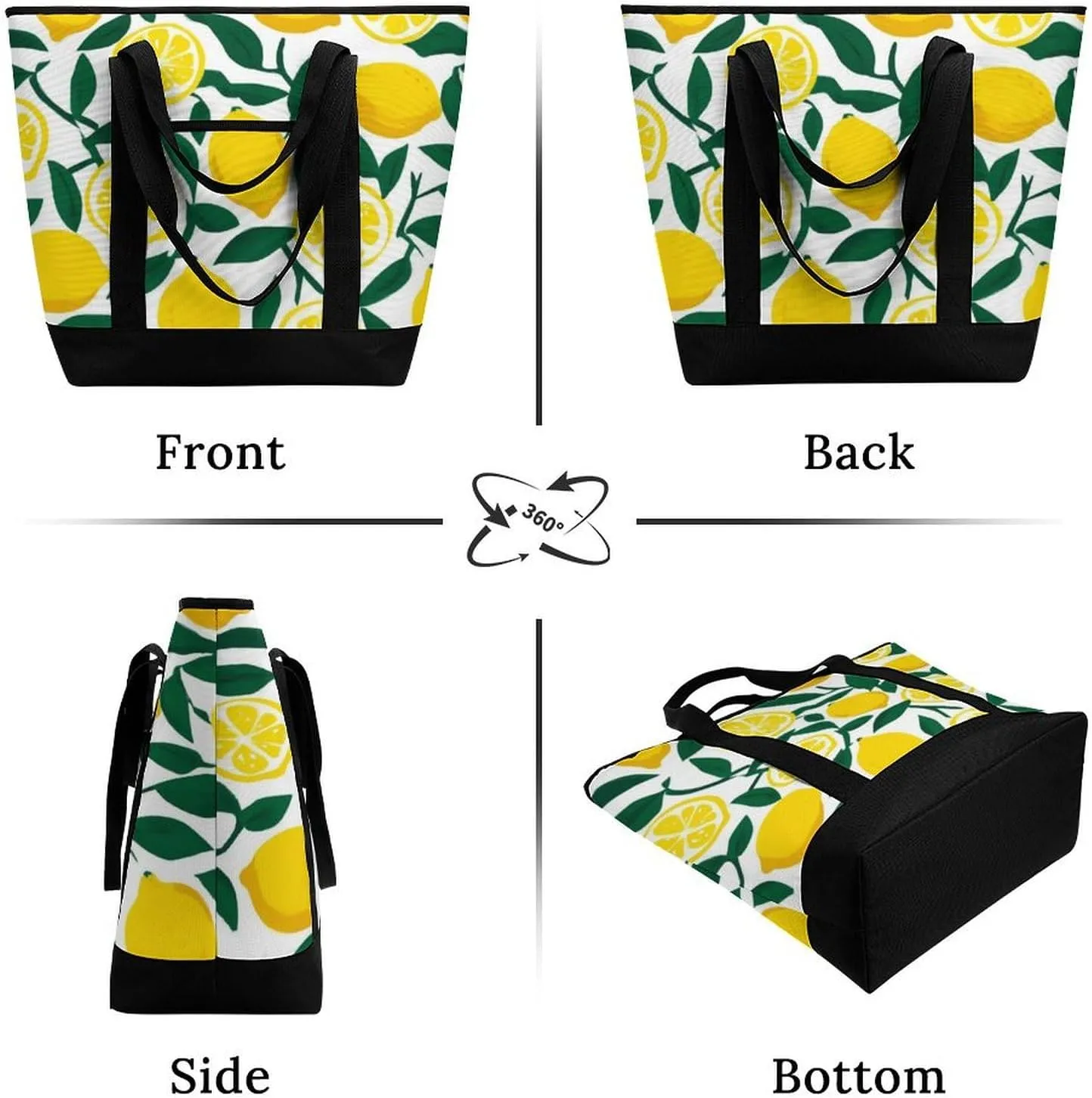 Fashionable Commuter Tote Bag Large Insulated Work Handbag