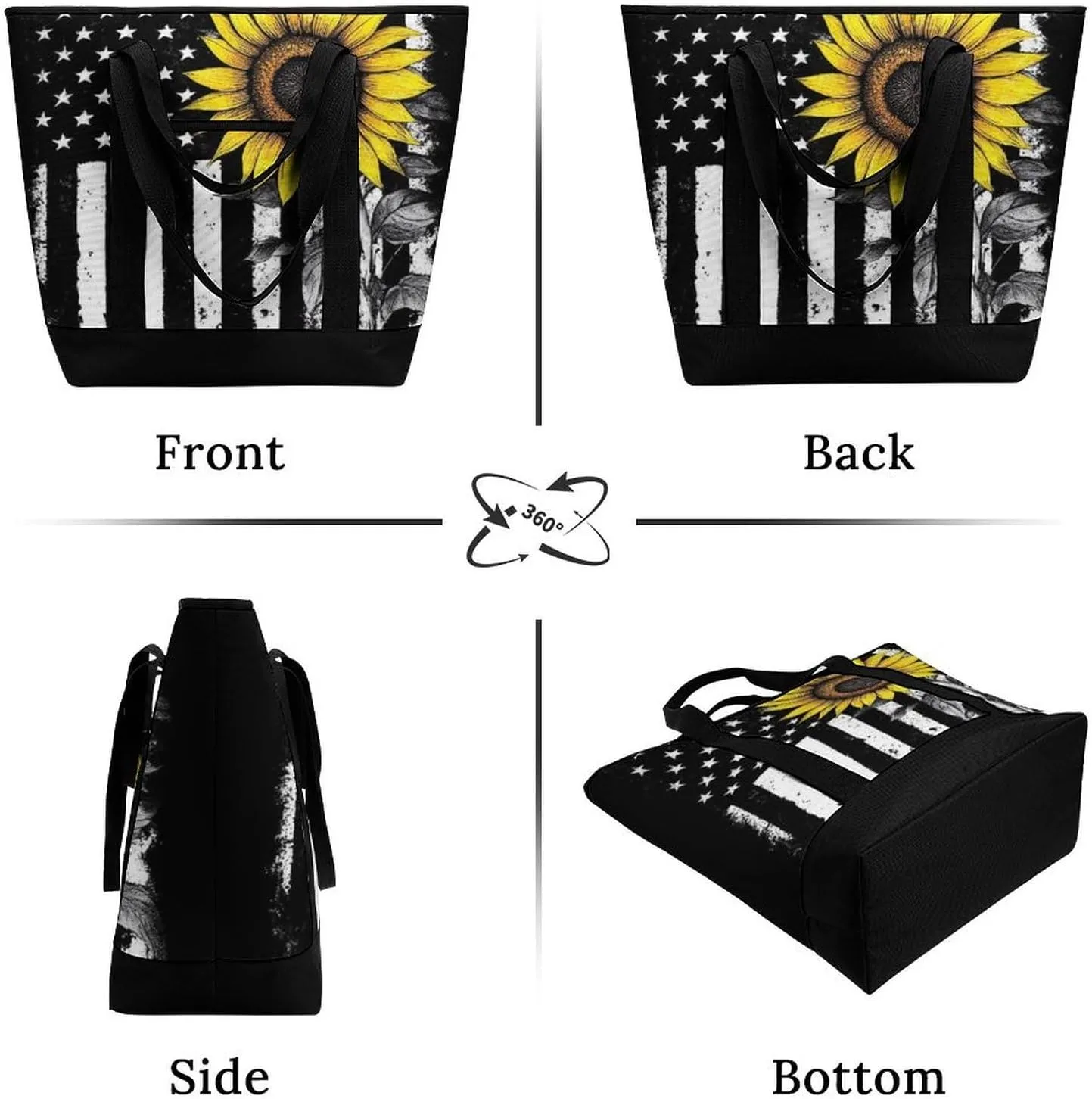 Fashionable Commuter Tote Bag Large Insulated Work Handbag