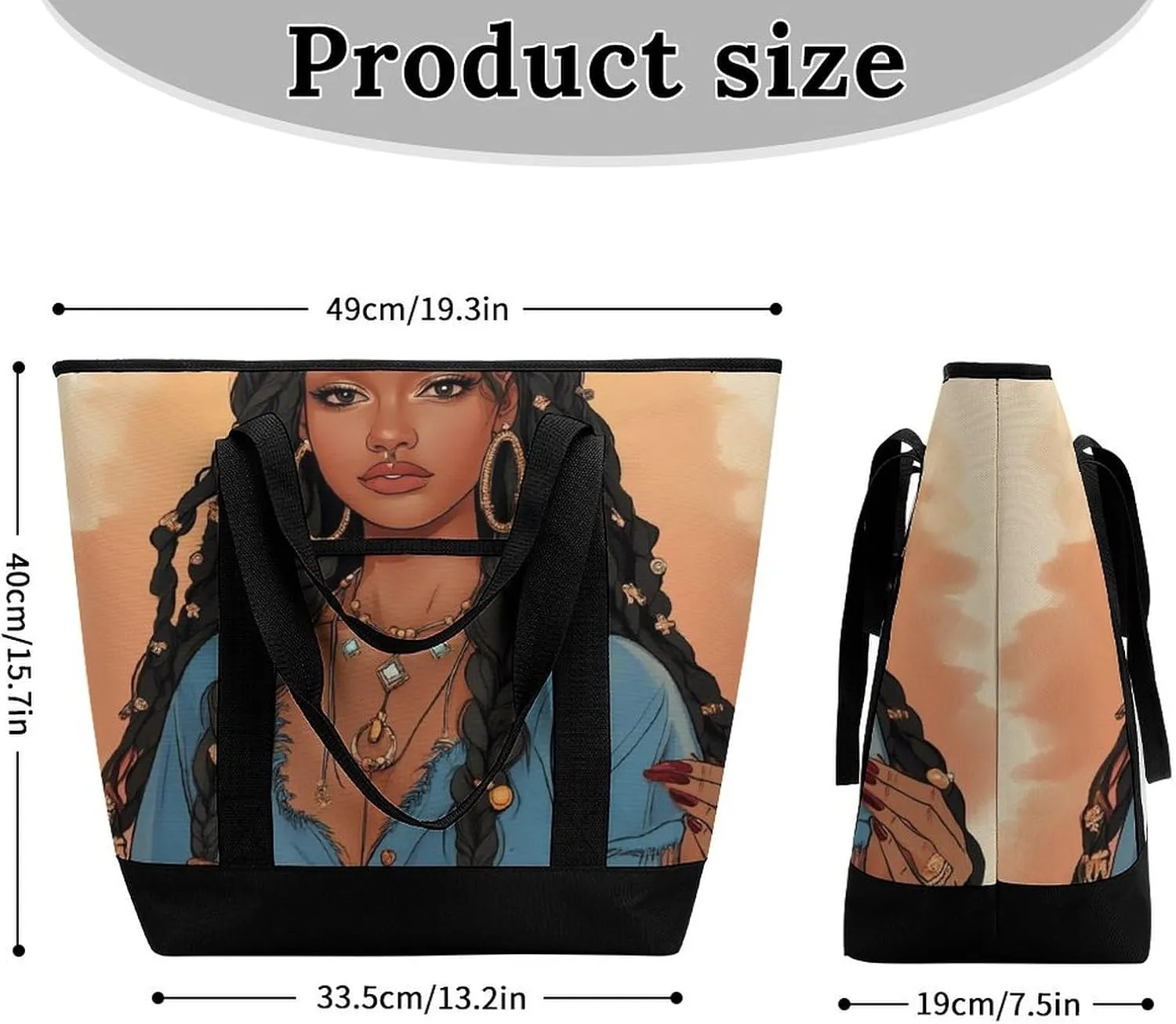 Fashionable Commuter Tote Bag Large Insulated Work Handbag