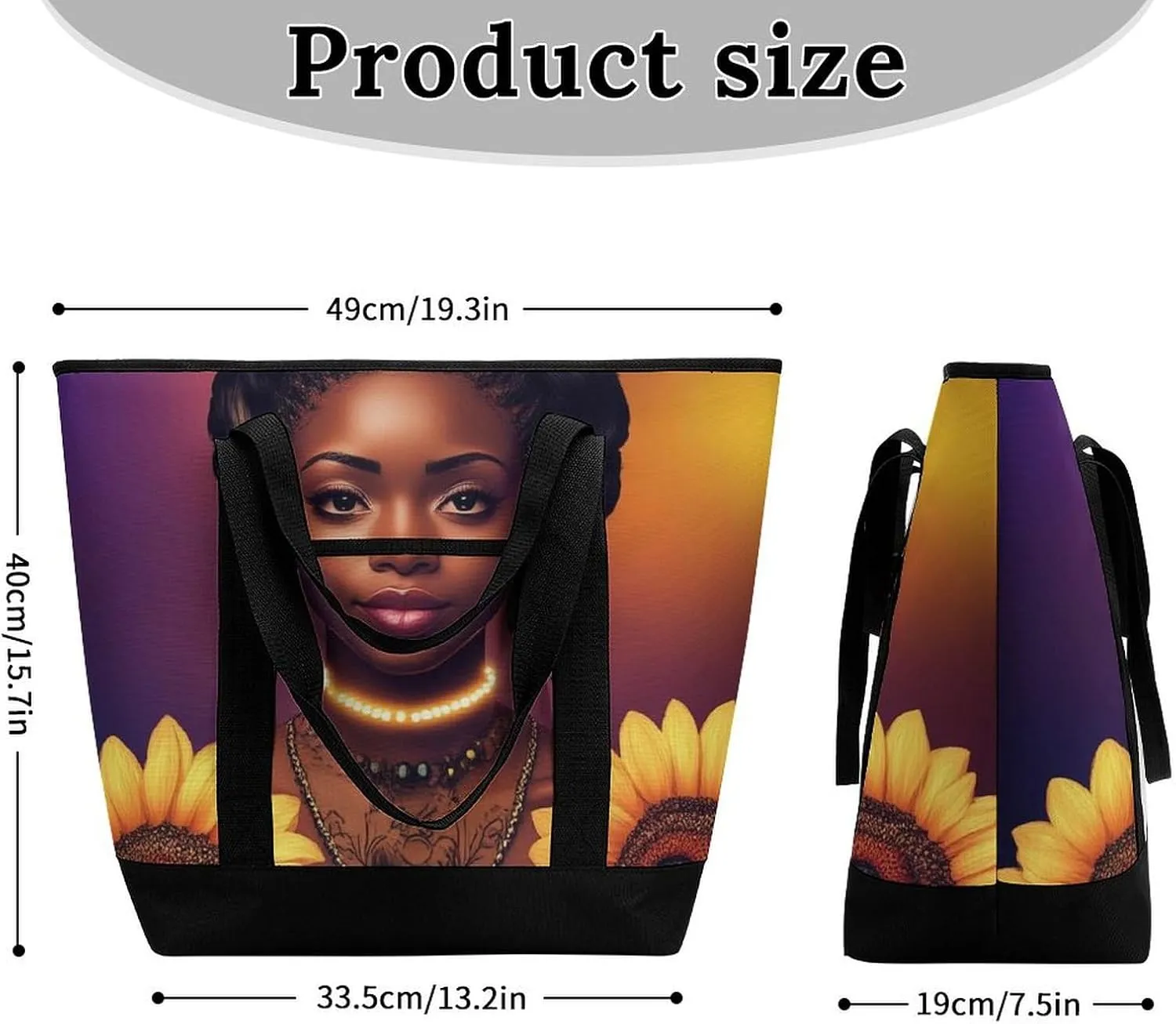 Fashionable Commuter Tote Bag Large Insulated Work Handbag
