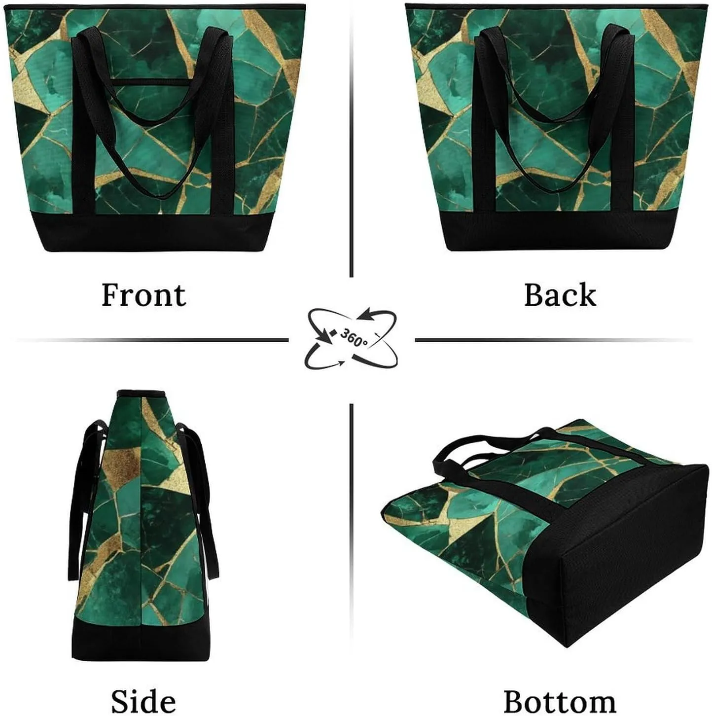 Fashionable Commuter Tote Bag Large Insulated Work Handbag