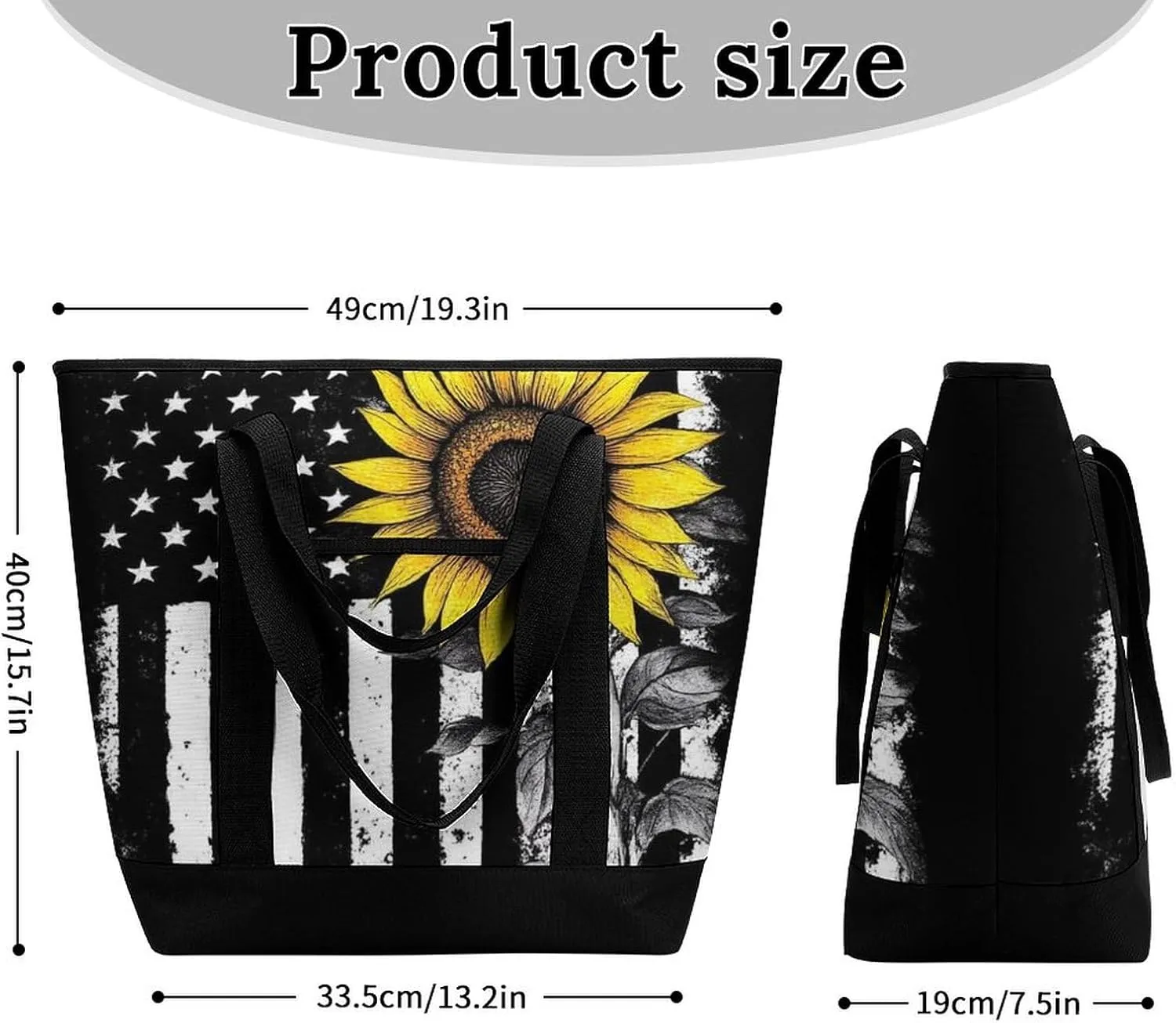 Fashionable Commuter Tote Bag Large Insulated Work Handbag