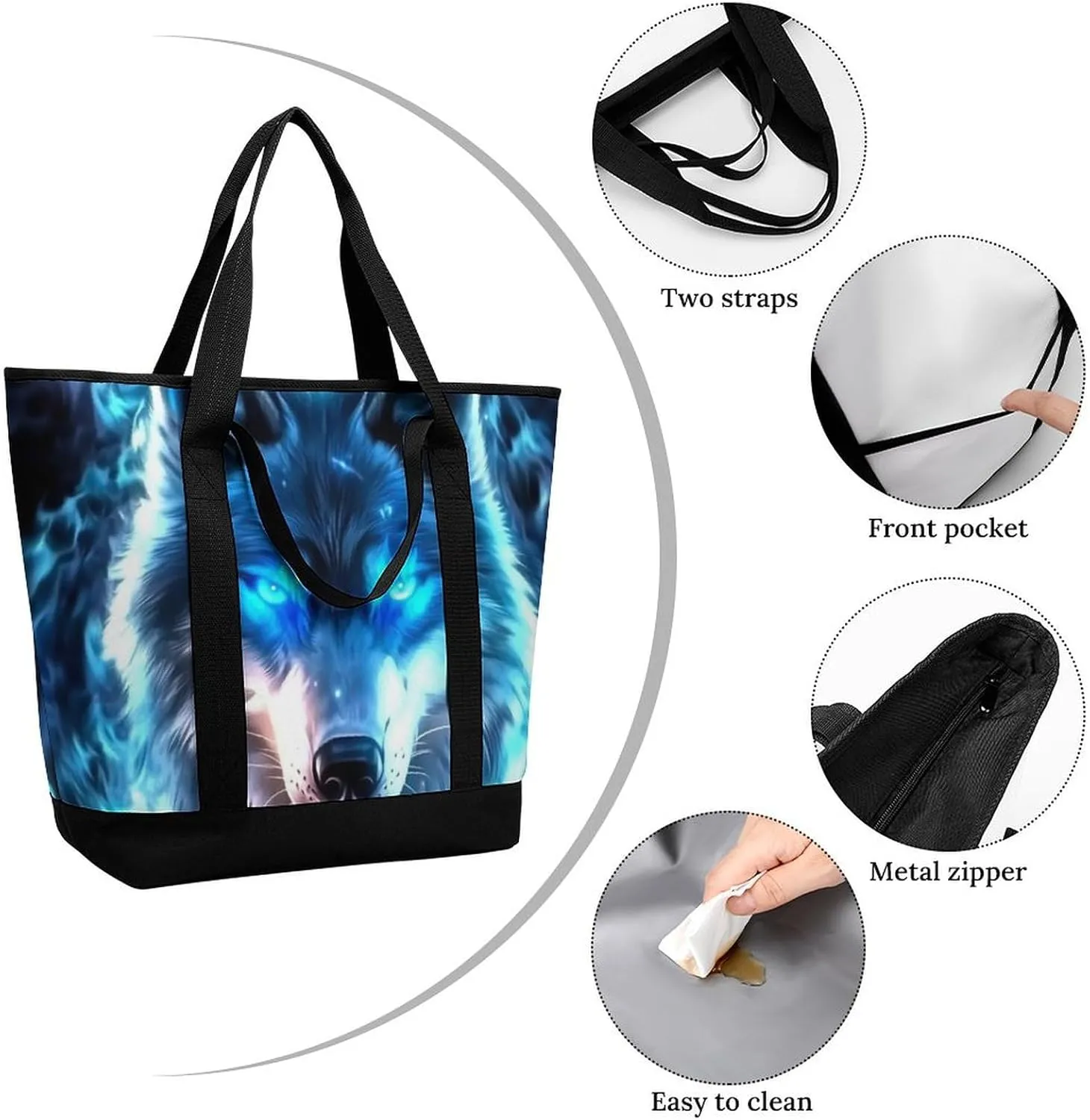 Fashionable Commuter Tote Bag Large Insulated Work Handbag