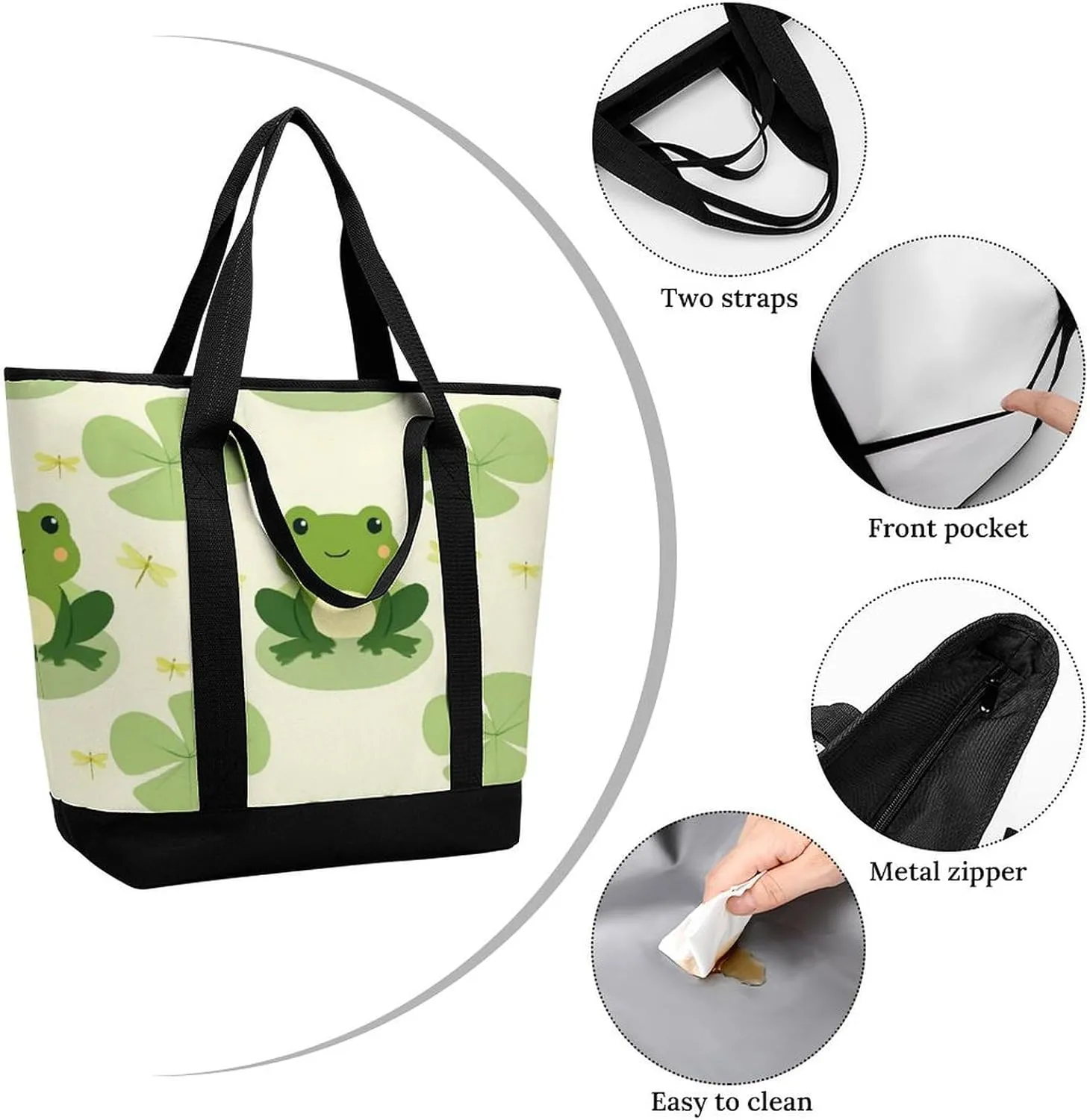 Fashionable Commuter Tote Bag Large Insulated Work Handbag