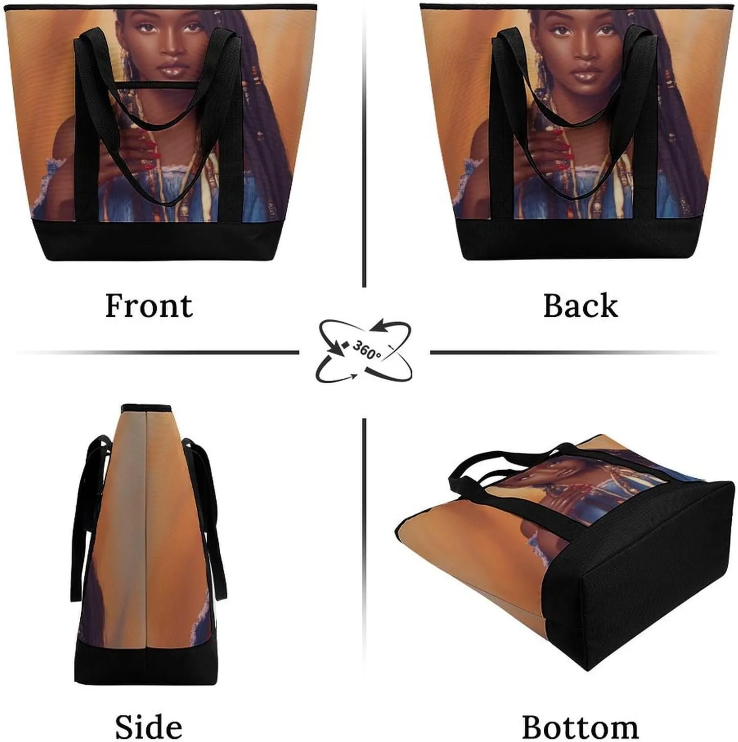 Fashionable Commuter Tote Bag Large Insulated Work Handbag