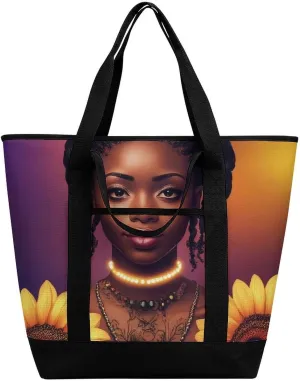 Fashionable Commuter Tote Bag Large Insulated Work Handbag