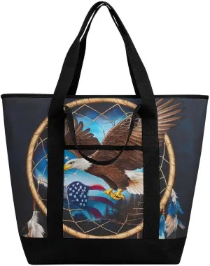 Fashionable Commuter Tote Bag Large Insulated Work Handbag