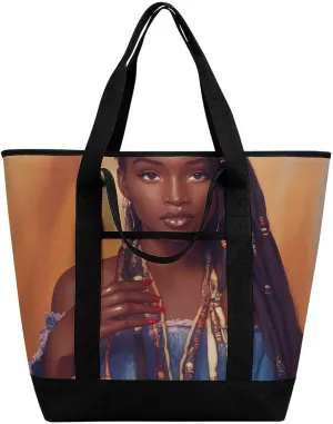 Fashionable Commuter Tote Bag Large Insulated Work Handbag