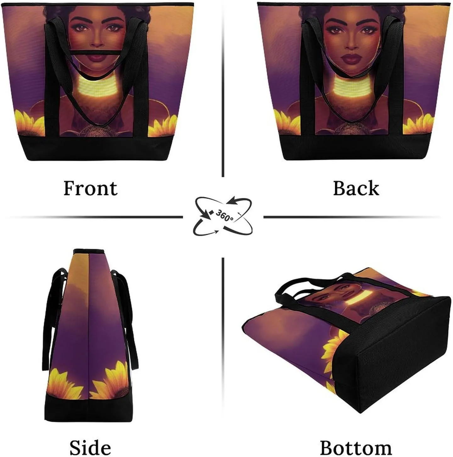 Fashionable Commuter Tote Bag Large Insulated Work Handbag