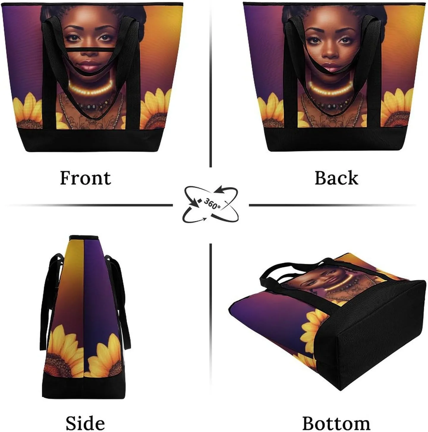 Fashionable Commuter Tote Bag Large Insulated Work Handbag