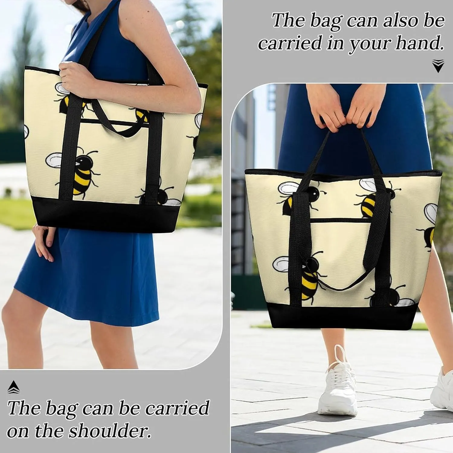 Fashionable Commuter Tote Bag Large Insulated Work Handbag