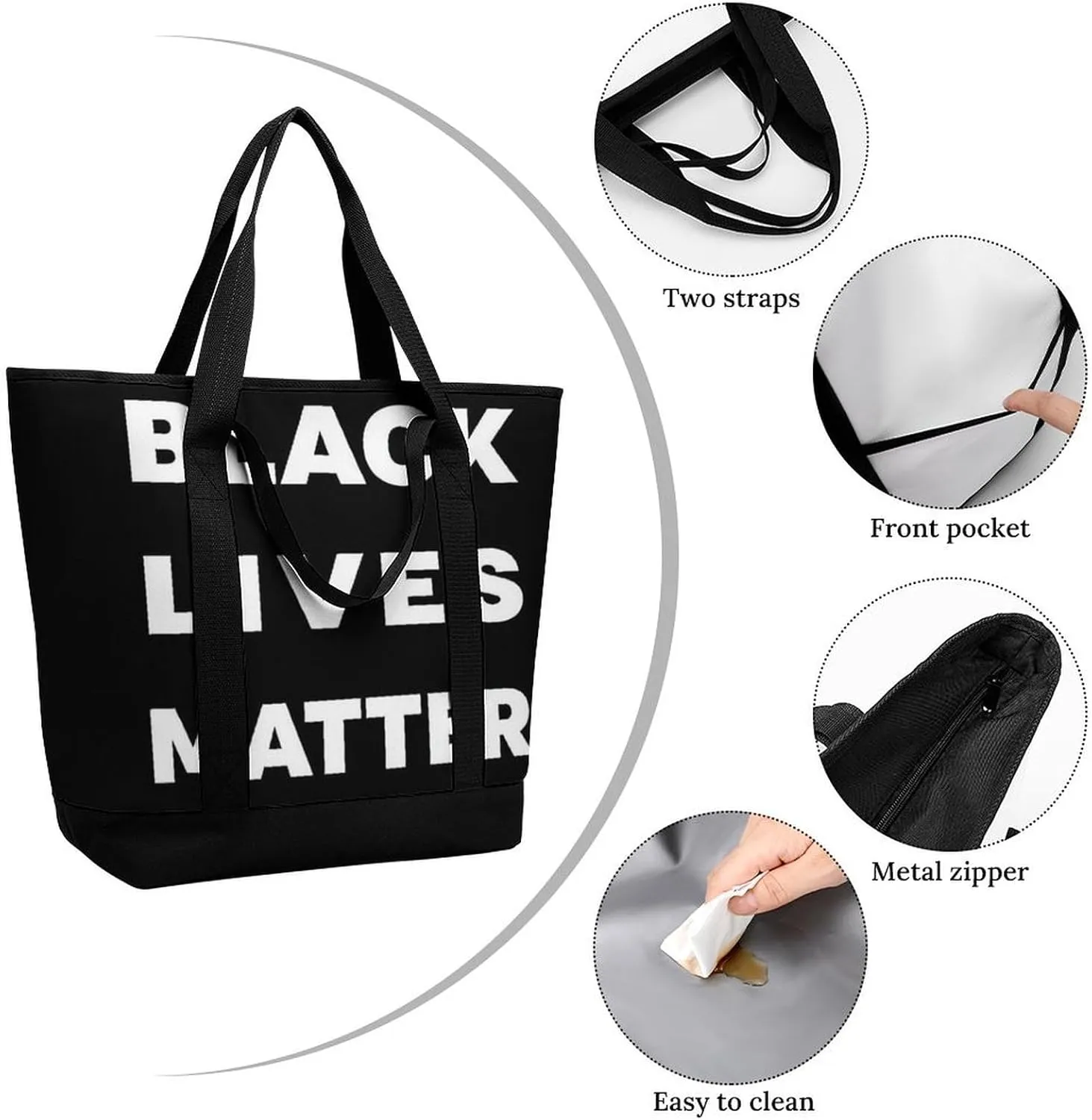 Fashionable Commuter Tote Bag Large Insulated Work Handbag