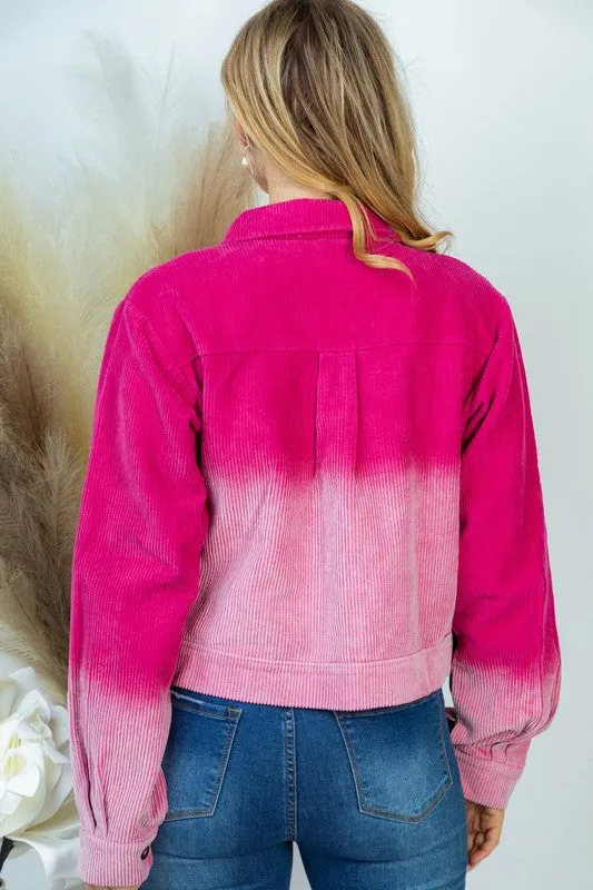 FS CLEARANCE Long Sleeve Ombre Woven Jacket