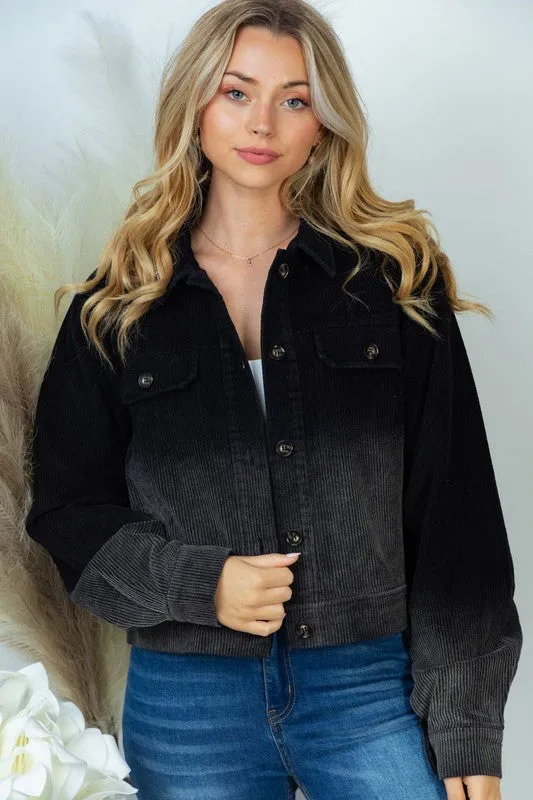 FS CLEARANCE Long Sleeve Ombre Woven Jacket