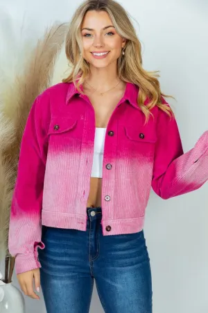 FS CLEARANCE Long Sleeve Ombre Woven Jacket
