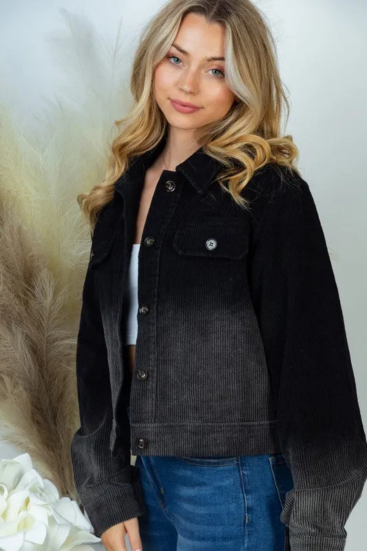 FS CLEARANCE Long Sleeve Ombre Woven Jacket
