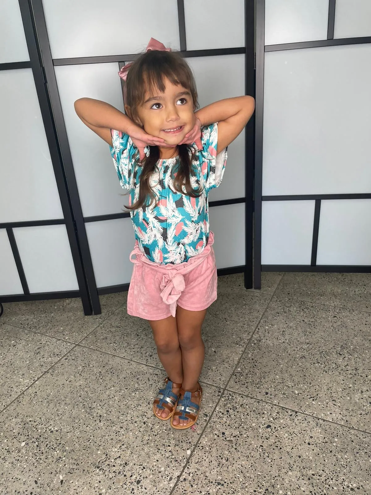 Girls Geometric Feathers 2-Piece Set