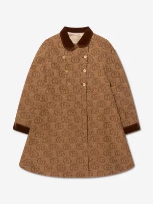Gucci Girls Wool Double G Coat