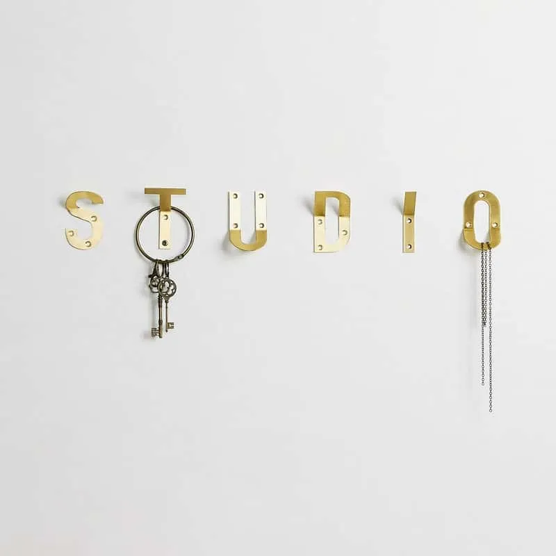 HIERO Solid Brass Letter Hooks