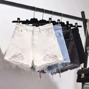High Waist Casual Denim Shorts