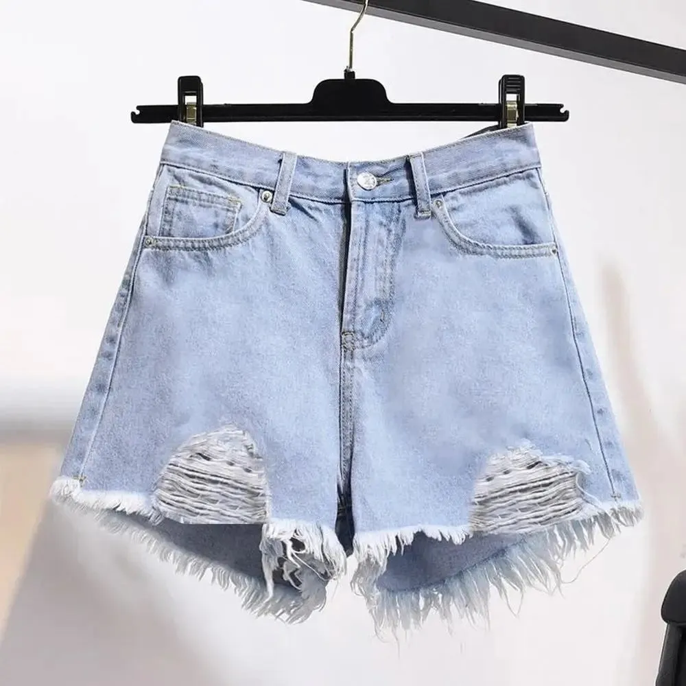 High Waist Casual Denim Shorts