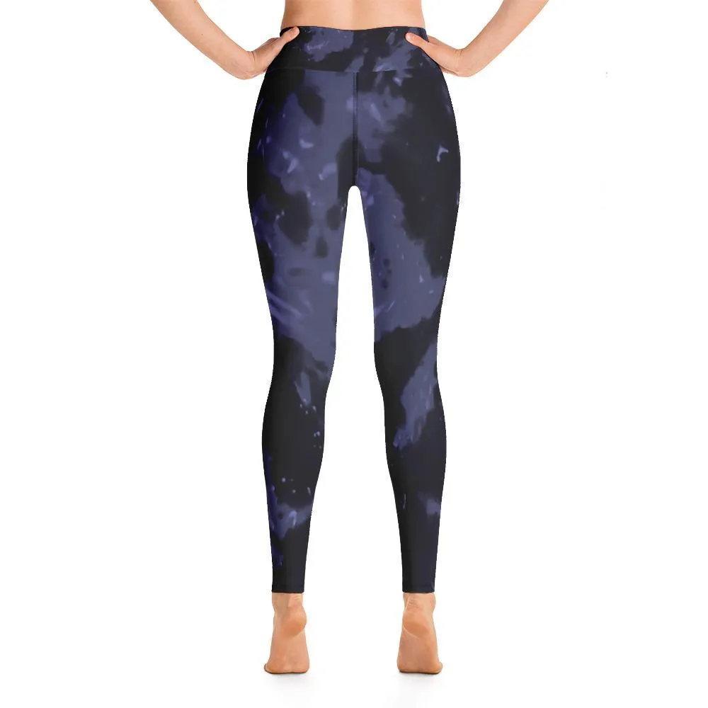 High Waist Long Leggings-Purple Haze