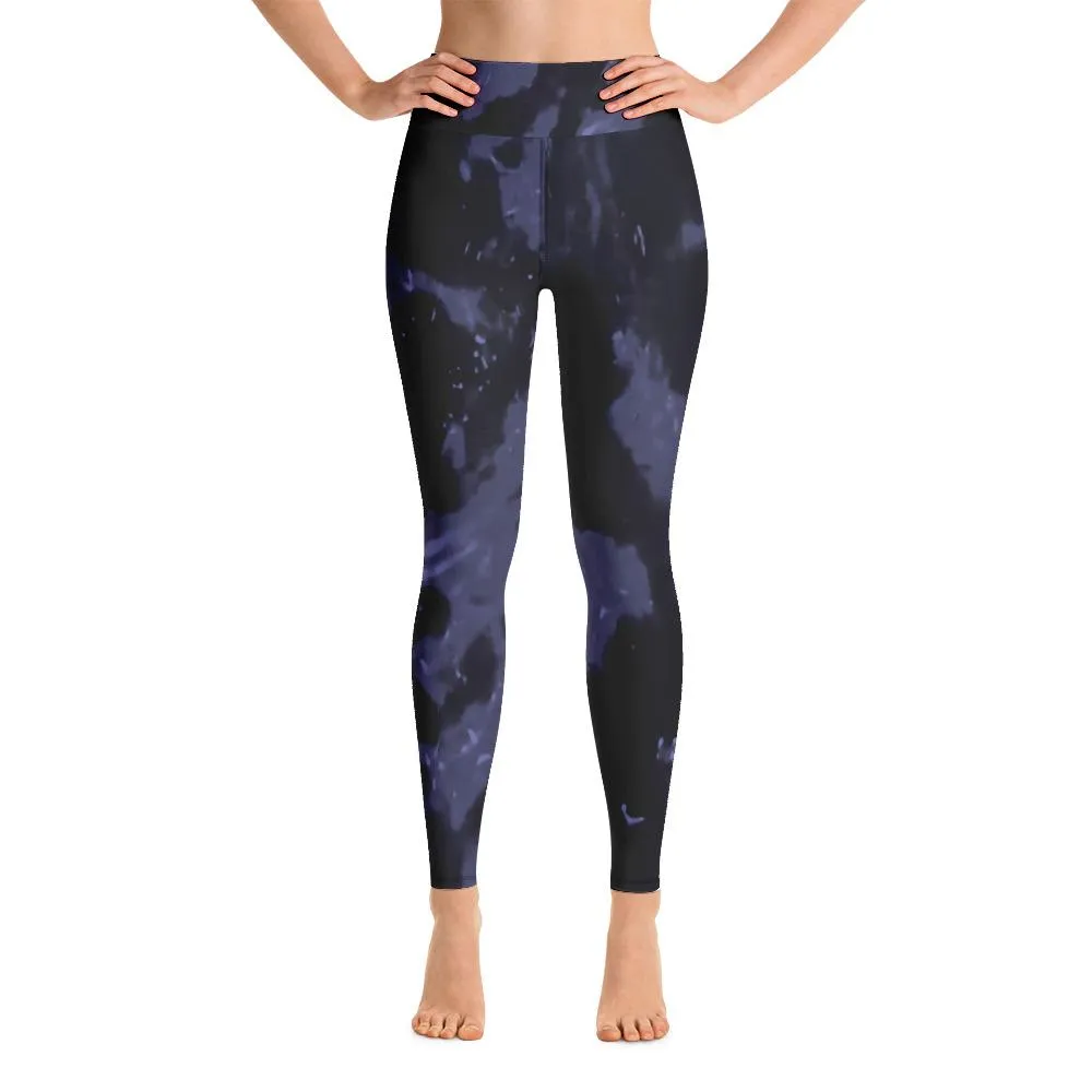 High Waist Long Leggings-Purple Haze