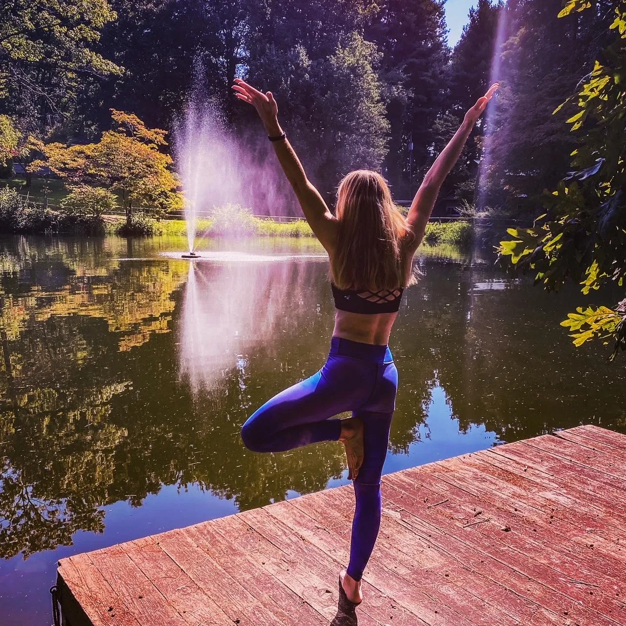 High Waist Long Leggings-Purple Haze