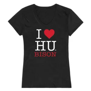 I Love Howard University Bison Womens T-Shirt